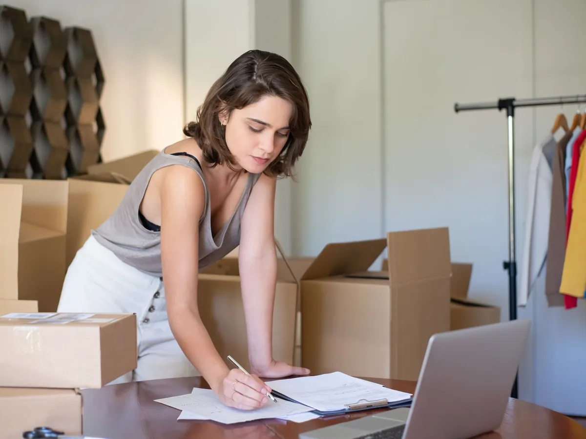 Preparing orders at a home studio